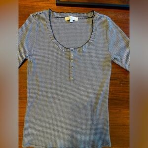 Loft scoop neck elbow length t shirt